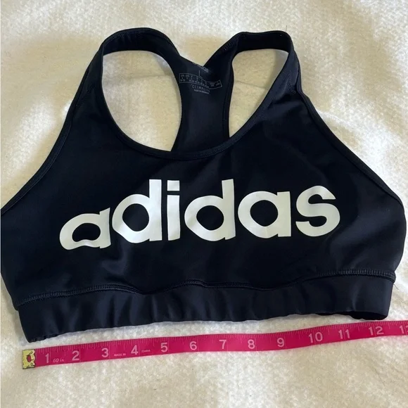 Adidas Black Sports Bra Racerback Medium Support - Picture 6 of 6